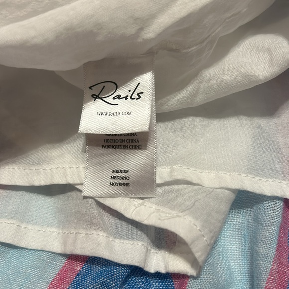 Rails Multicolor Striped  Tiered Cotton Amellia Dress M , NWT - Picture 7 of 9